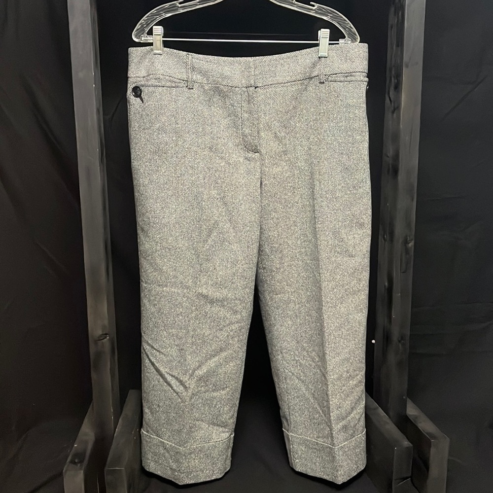 LOFT- cropped and cuffed wool dress pants